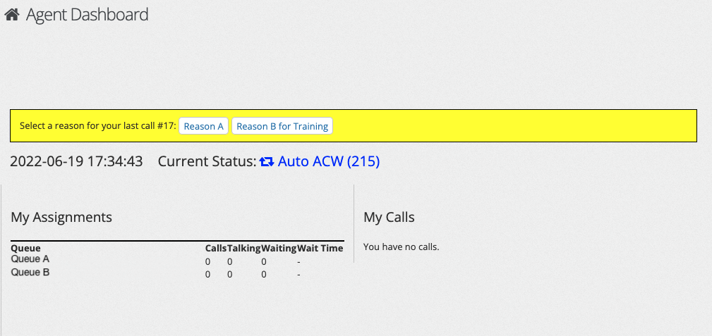 Call Contact Reason Yellow Bar