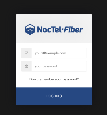 NocTel Fiber Portal Login Page