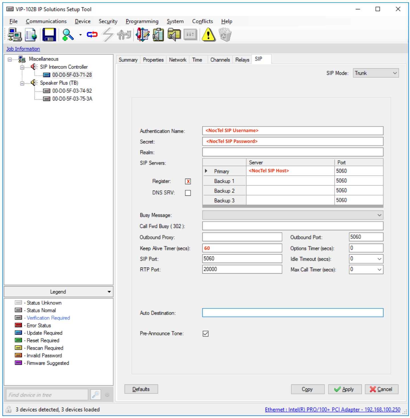 VE8090R's GUI